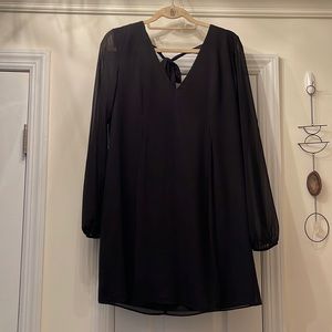 BCBGeneration Black Shift Dress with Bow Tie